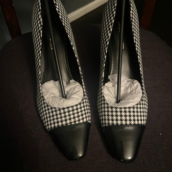 NEW Marc Fisher Women's Kapila Black & White Houndstooth Women's Pumps. size 7.5 - Picture 2 of 6